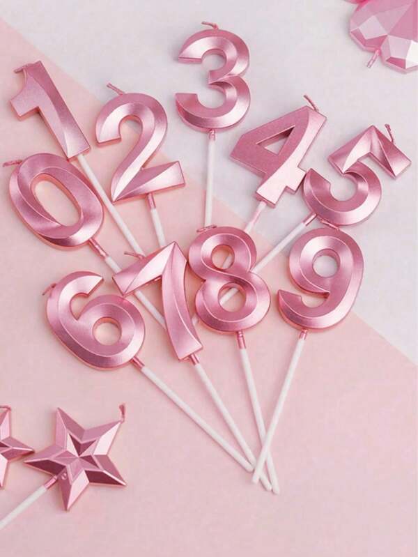1pc Seashell Shape Birthday Candle, Number 0-9 Candle For Birthday Party Cake Decoration Back To School Valentine Day
