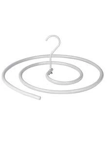 Móc treo quần áo gấp, Giá treo quần áo xoắn ốc cho ga trải giường, Giá phơi đồ giường, Dây phơi quần áo sáng tạo tròn, Có sẵn màu trắng và bạc - Bạc - Xem 13