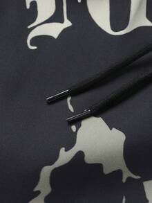 Tween Boys' Casual And Stylish Drawstring Waist Shorts With Color Block, Letter Print, And College Style, Spring/Summer