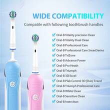 Replacement Toothbrush Heads For Electric Brushes With Soft Bristles Blue Color Individually Packaged Compatible With Various Models 8 Packw10 - White - View 2