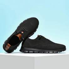 Men's Lightweight Casual Lace - Up Oxfords Walking Shoes, Comfortable Dress Shoes, Breeze Style - Black - View 6