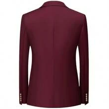 Nouveau costume mode homme d'affaires à double boutonnage de couleur unie, veste + pantalon. Coupe slim pour mariage, 2 pièces, blazer, pantalon, haute qualité, tenue sociale