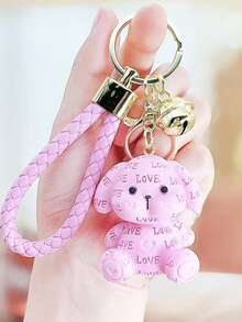 1pc Cute Animal Shaped Resin Letter Sitting Bear Bag Charm Backpack Decor - Multicolor - View 7