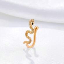1pc Personalized Simple No-Piercing U-Shaped Snake Nose Ring Design Nose Clip Jewelry For Women And Men, Suitable For Daily Wear, Party Gifts