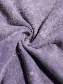 Bawełna, Jednolity Kolor Sześć Części T-shirt Letni Damski Zabawny T-shirt Krótkie Rękawy Regular Niche Modny Sprany T-shirt - Wielokolorowe - Zobacz 8