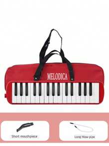 Melodica de 32 teclas con boquilla, instrumento musical de teclado de aire con bolsa de transporte