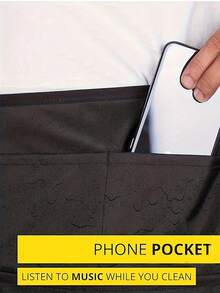 1Pc Personalized Custom Unisex Polyester Apron With 2 Pockets - Customizable Short Half Waist Waiter Work Uniform Hair Stylist Black Apron Hairdresser Beauty Salon Cosmetologist Cosmetology School Barber Gift Custom, For Kitchen, Hotel, Restaurant, Cooking, Baking, And Chef Use, Perfect For Personalized Text Or Logo, Multi-Functional, Stylish, High-Quality, Office, For Valentine's Day, For Mother's Day, For Father's Day, For Graduation, For Weddings, For Housewarming,Warm Ambience,Xmas Decoration,Elegant Living ,Forever Love - Black - View 4