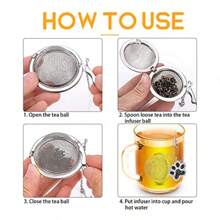Loose Tea Steeper 2pcs Tea Ball Cute Tea Infuser Tea Diffusers For Loose Tea Black And White Diamond Dog Paw Pendant Tea Leaf Strainer For Loose Tea Gifts For Girls Women Couple7yk9