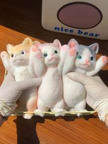 1/8PCS Cute Silicone Simulation Cat, Sticky Stress Relief Toy, Cute Stuff, Taba Squishy, Injectable Bubbles, Travel Portable Fidget Squeeze Toys, Squisy, Blue For Boys, Pink For Girls, Perfect For All Ages Austism, Ideal Holiday Gifts, Small Cute Fun Gift, Fun, Kids Games, Kids Toys, Boy Games, Girl Games, Children's Games, Easter Gifts, Party Bag Fillers, Christmas Stocking Fillers, Fidget Toys, Kids Party Favors[Eyes Random]