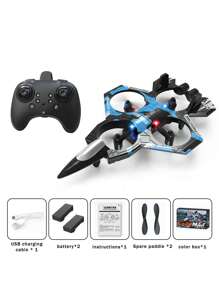 Planeador de combate RC, avión de juguete con giros de 360°, suspensión y piruetas, regalo de cumpleaños/festividad para niños