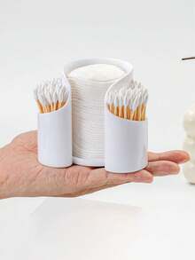 化妆棉收纳盒、美容清洁棉签收纳、梳妆台收纳、纸杯、牙签、牙线收纳、浴室配件收纳、梳妆台收纳盒、珠宝盒、小袋、化妆刷架、刷子架、香水收纳盒、化妆包 - 彩色 - 查看 6