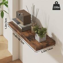 Estantes flotantes para el baño, 4/8 piezas de 15.8 pulgadas de estantes de madera rústicos montados en la pared para el almacenamiento del baño, decoración del baño de vuelta al colegio