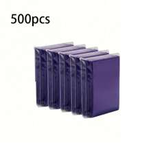 Fundas para cartas de juego talla grande vendidas, 1000/500/100 fundas para cartas mate suaves y con escarcha en color púrpura, fundas para tarjetas de fotos, para uso en todas las temporadas, adecuadas para cartas de juego de tamaño estándar, material de PP duradero, protegen las cartas de intercambio del desgaste y el deterioro, adecuadas para cartas de juego, cartas de estrellas, fundas para cartas de película blanda, tarjetas de fútbol, tarjetas deportivas, tarjetas de intercambio