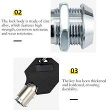 Mechanical Latch Lock For File Cabinet Doors, Emergency Lock For Communication Cabinets, Password Cabinet Lock With Plum Blossom Lock Core, Durable And Anti-Corrosion - Multicolor - View 6