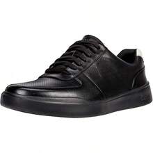 Men's Modern Perforated Sneakers, Footwear - Caviar/Pristine - View 1