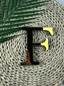1 Piece 3D Acrylic Mirror Letter Art Wall Sticker - Light And Shadow Intertwined Space Aesthetic Symbol, Gold/Silver/Black/Rose Gold Oversized Letters Self-Adhesive Home Decorative Letter Logo Art Sticker, Artistic 3D Thickened Acrylic Mirror Letters Wall Sticker (3.93/5.9/7.87/11.81 Inches)
