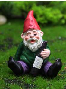 New Christmas Garden Decor - Fairy Dwarf Statue - Miniature Drunk Dwarf Torch Decoration - Unique Dwarf Garden Ornament - For Home, Yard, Holiday Decoration
