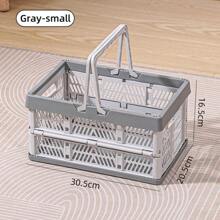 1 pieza Cesta de picnic plegable para exteriores, caja organizadora. Cesta plegable y apilable con contenedores de plástico para picnics. Gran capacidad como cesta de compras para supermercado, tienda minorista, camping.