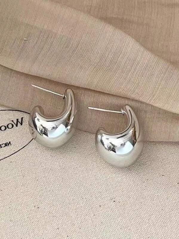 1 Pair Fashionable Minimalist Elegant Teardrop Geometric Earrings For Women