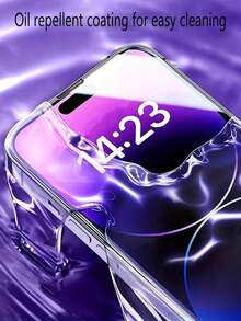 5 Packs Ultra HD Tempered Glass Screen Protector Compatible With IPhone 15 Pro Max/16 Pro Max/16/16e/15/14/13/12/11/Plus/Mini/XS Max/XR/X, One-Click Film Applicator, 9H+ Tempered Glass Film, Anti-Fingerprint, Full Coverage, Case Friendly Waterproof Shockproof Anti-Fall Scratch Resistant - Clear - View 5