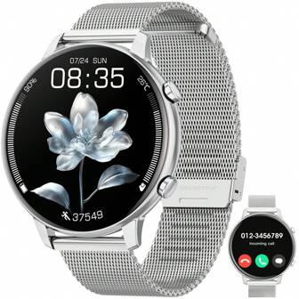 1.39 Inch Round HD Display 210mAh Battery Women' Smart Watch For Mother Gift With Call(Receive/Make Call)Ai Voice/Music Player,/Fitness Watch For Women Activity Tracker Men's Smart Watch With Multiple Modes Sports For Andorid IOS