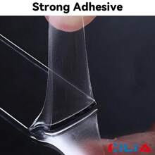 CILIA 1/2 Rolls 1*1000cm/2*1000cm High Viscosity Nano Double Sided Tape, With Strong Adhesive, More Solid Than Hooks, Washable Double Sided Tape,Reusable Waterproof Double Sided Tape For Multi-Scene Use,Paste Items Without Traces Without Damaging Walls