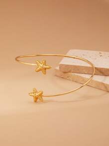 1 pulseira de estrela do mar para mulheres, faixa de braço minimalista dourada, joia vocacional para mulheres