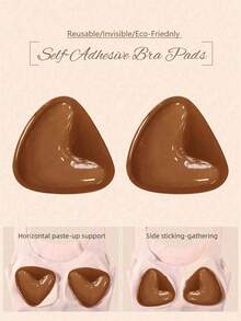2/1 对双面粘性胸罩插入物、雪白粘性胸罩插入物、粘性胸罩聚拢、自粘垫超即时提升胸罩、聚拢比基尼垫，适用于运动胸罩泳衣 - 彩色 - 查看 2