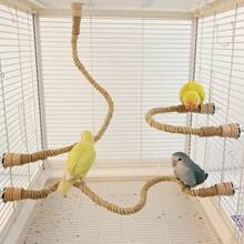 1pc Parrot Toy Climbing Rope, Changeable Shape Cage Perch Toy, Decor For Birdcage, Suitable For Cockatiel, Cockatoo, Parakeet And Other Birds