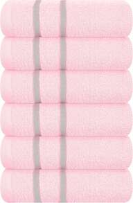 MyOwn Ultra Soft 3 Packs Cotton Towel Set, Contains A Bath Towel 28x55 Inch, A Hand Towel 16x24 Inch And Wash Cloth 12x12 Inch, Ideal Everyday Use, Compact And Lightweight - Pink, 71686 Back To School For Beauty Salon Home Bathroom - Pink - View 1