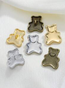 10 Stücke/Pack süße Mini Bär Metallknöpfe, matte Oberfläche, einfaches & modisches Design, geeignet für Mäntel, Pullover, Jacken, Kleider, Taschen, Geschenkboxen, Nähen, DIY Handwerke und Partyzubehör
