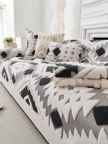 1pc All Season Sofa Cushion Cover, Warm Thickened Sofa Seat Protector, Modern Simple Anti-Slip Sofa Slipcover, Dust-Proof And Washable, Soft And Fade-Resistant, Pet-Friendly, Fits L-Shaped Sofa And 1/2/3/4 Seater Sofa, Suitable For Bedroom, Office, Living Room