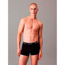 Calvin Klein 男士平角内裤 3 条装 - Black and Black - 查看 2