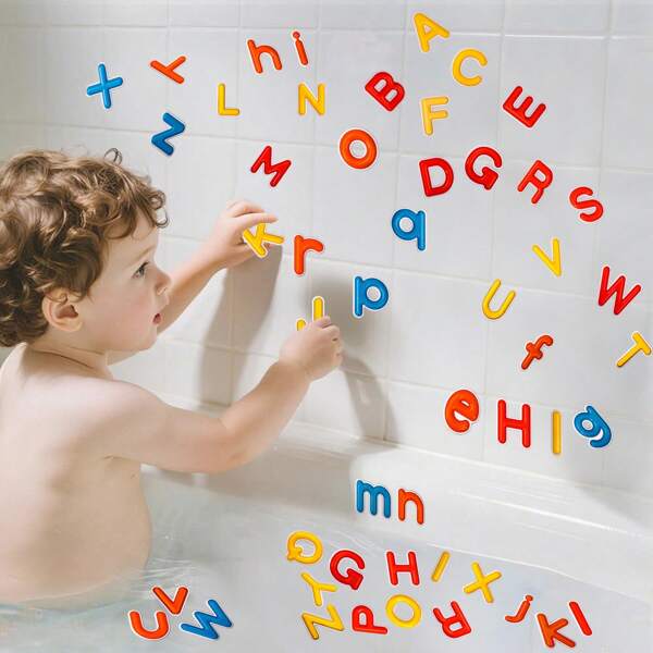 Ensemble de lettres et de chiffres flottants pour baignoire, lettres de bain en mousse souple, jouet éducatif de lettres et de chiffres, ensemble de jouets de bain pour le bain pour les enfants de 3 ans et plus
