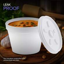 4 Ounce Foam Bowls With Lids (100 Count) - Insulated To Go Cups - Containers For Soup, Oatmeal, Ice Cream - For Delis, Cafes, Restaurants - Gold - View 5