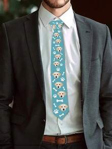 1pc Custom Men Neck Tie, Personalized Funny Photo Gifts For Men Dad Him, Birthday Fathers Day Ties, Logo Tie, Cat/Dog/Pet Tie, Party Tie,There Are 7 Styles To Choose From - Multicolor - View 8