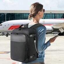 Hand Luggage Backpack 40x20x25, Ryanair Waterproof Hand Luggage Airplane Backpack, 14 Inch Business Laptop Backpack Travel Backpack For Weekender Men Women, Black - màu đen - Xem 9