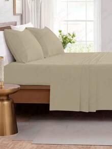 Premium Percal Flex Fitted Sheet - LC - Khaki - View 3