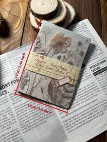 23 Stück/Packung Vintage Zweimaterial Weiß Kraftpapier Geprägt 3D Blumen & Pflanzen Dekoartikel, leicht Retro Scrapbooking, Journaling, Basteldekopapiere