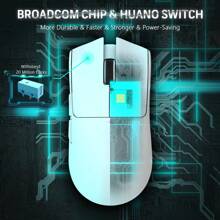 Souris de jeu sans fil ultra-légère de 59 g avec ruban antidérapant, dock de chargement RVB, capteur PixArt PAW3311, connexion sans fil BT/2,4 GHz et filaire, 22 000 PPP, 5 boutons programmables pour PC