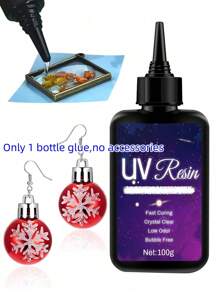 Clear UV Resin Kit - 100g/200g/300g Sizes, High-Gloss Epoxy For Jewelry Making, Casting & Coating, DIY Crafts & Art Supplies, Resin, Crafts