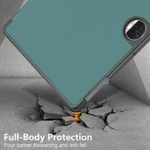 Funda de tableta compatible con Honor Pad X9 X8 X8A X8Pro 11.5 SE 11 11.5"S, Xiaoxin Pad Tab M9 M10 M11, Galaxy Tab S10 S9 S8 S7 FE Plus S6 Lite, iPad Pro 11 Air 11 13, Xiami Redmi Pad SE 6S Pro, con función de soporte plegable de tres pliegues, protección contra el sueño automático y protección de borde, funda protectora de piel - Verde - Ver 8