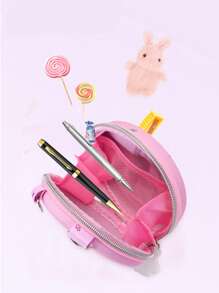 1 pieza Bolso bandolera pequeño y redondo con estampado 3D lindo y de dibujos animados de niños y niñas con estilo, de estilo coreano versátil, correa de hombro casual y cómoda, variedad de patrones de impresión a elegir, satisface las necesidades básicas de almacenamiento, adecuado para uso diario y juego, una excelente opción de regalo