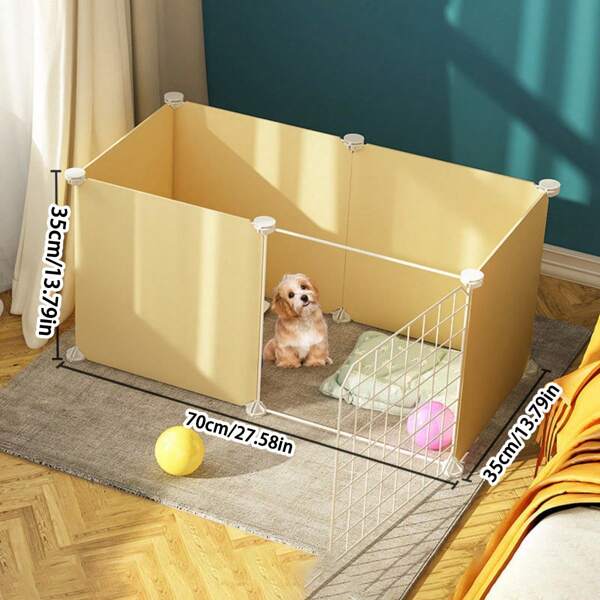 Foldable & Removable Pet Fence, Convenient Storage, Indoor Kitten Whelping Box, Puppy/Rabbit Cage, DIY Design