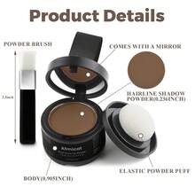 Glow HavenRoot Up Powder, Hairline Powder Thinning Hair, Instantly Cover Hair, Root Cover Up Women & Men, Bald Spots, Grooming, Beard Line (Light-Blonde, 0.14 Ounce (Pack Of 1)) - 棕色 - 查看 10