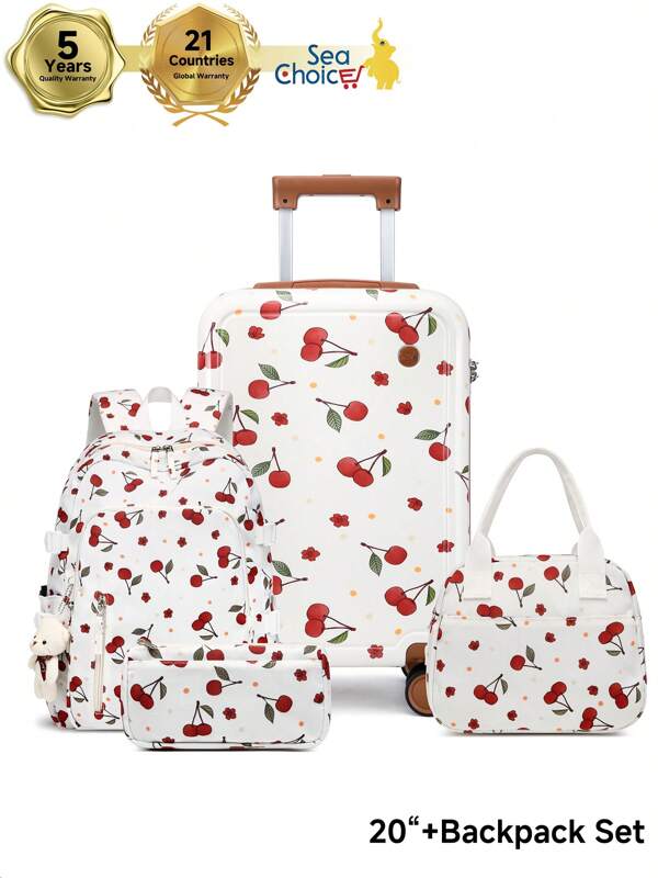 Sea Choice Maleta Infantil con Mochila Equipaje de Mano Maleta Rígida y Liviana Maleta de Viaje para Niños y Niñas Cremallera YKK con 4 Ruedas TSA, 53x34x21cm