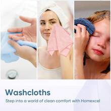 Microfiber Washcloths 12 Pack, Highly Absorbent And Soft Face Towel, Multi-Purpose Wash Cloths For Bathroom, Gym, Hotel, Spa And Kitchen, Multicolor 12x12 Inch - Pink - View 6