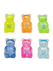 2 件 2025 新款 NeeDoh 熊、雪花冰块、麦芽挤压玩具、儿童减压挤压玩具，生日、万圣节、圣诞节、儿童玩具的完美礼物 - 彩色 - 查看 5