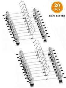 10pcs Metal Adult Pants Hangers Clothes Clamps