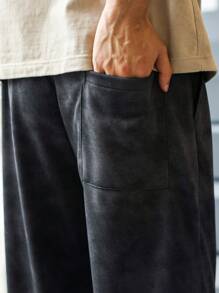 Men's Straight Leg Casual Pants, Loose, Versatile, Simple, Fashion, Breathable, Wide Leg, Summer